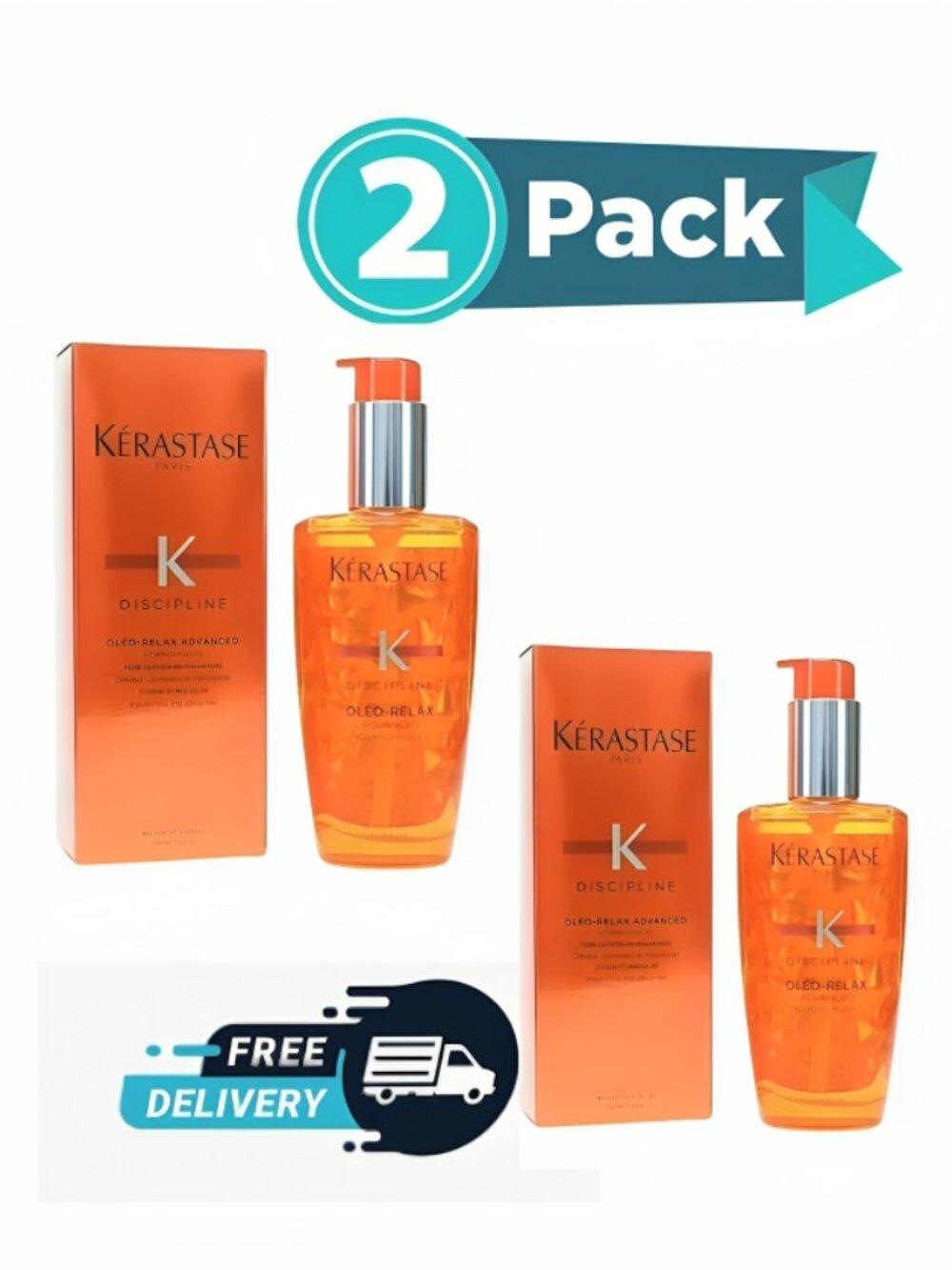 Kérastase Discipline Oléo-Relax Hair Smoothing Oil 3.4 oz Anti-Frizz Treatment